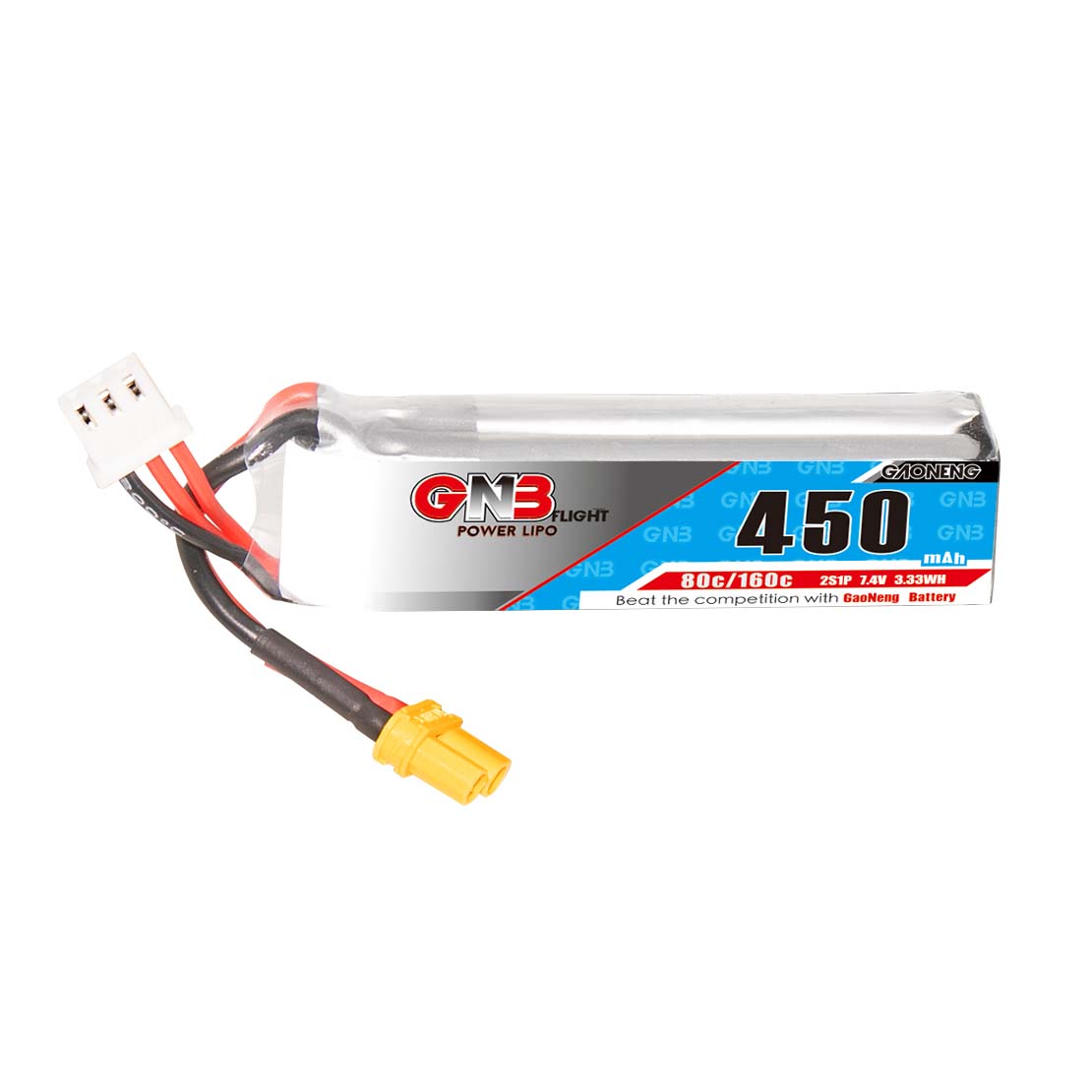 Акумулятор GNB 450mAh 2S 80C GNB 450mAh 2S 80C