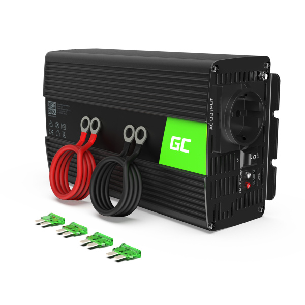 Інвертор перетворювач напруги Green Cell с 12V на 230V - потужність 1000W-2000W