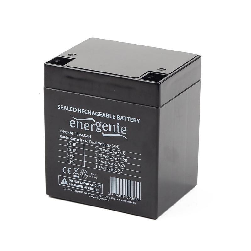 Акумуляторна батарея EnerGenie 12V 4.5AH (BAT-12V4.5AH) AGM Акумуляторна батарея EnerGenie 12V 4.5AH (BAT-12V4.5AH) AGM