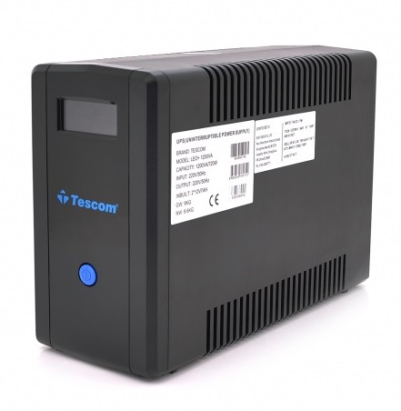 Джерело безперебійного живлення Tescom Leo+ 1200VA, LCD, AVR, 4xSchuko, 2x12V7Ah, RS232, USB, RJ45, пластик (TCM1200/29693) Джерело безперебійного живлення Tescom Leo+ 1200VA, LCD, AVR, 4xSchuko, 2x12V7Ah, RS232, USB, RJ45, пластик (TCM1200/29693)