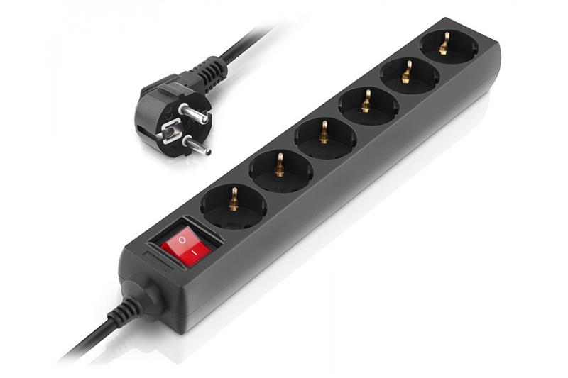 Фільтр живлення REAL-EL RS-6 Protect M 3м Black (EL122300034) Фільтр живлення REAL-EL RS-6 Protect M 3м Black (EL122300034)