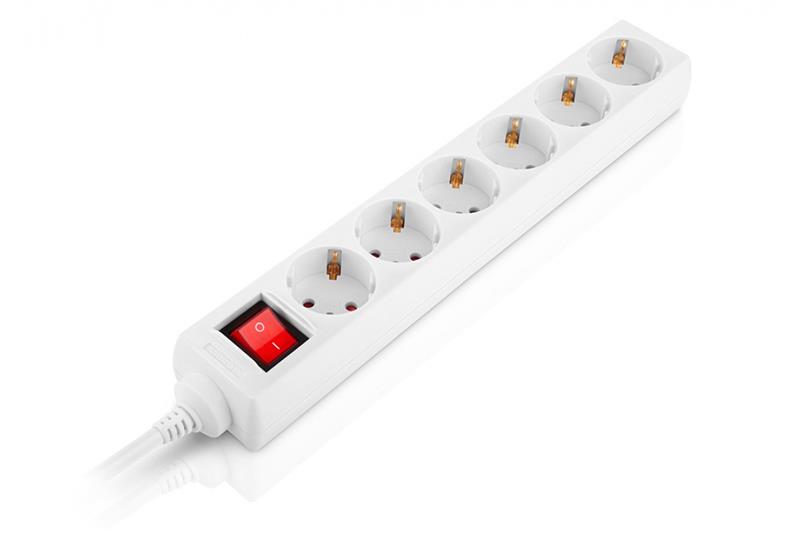 Фільтр живлення REAL-EL RS-6 Protect M 5м White (EL122300035) Фільтр живлення REAL-EL RS-6 Protect M 5м White (EL122300035)