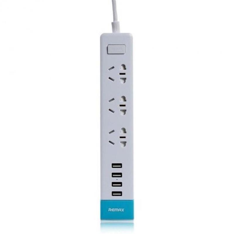Мережевий фільтр Remax RU-S2 Youth 3 розетки, 4 USB, 1.8 м, White (2000700008250) Мережевий фільтр Remax RU-S2 Youth 3 розетки, 4 USB, 1.8 м, White (2000700008250)