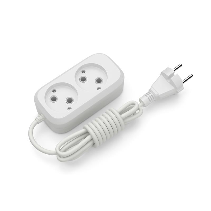 Подовжувач блоковий (ABS) Electrum 2 гнізда 3м C-ES-1783 Подовжувач блоковий (ABS) Electrum 2 гнізда 3м C-ES-1783