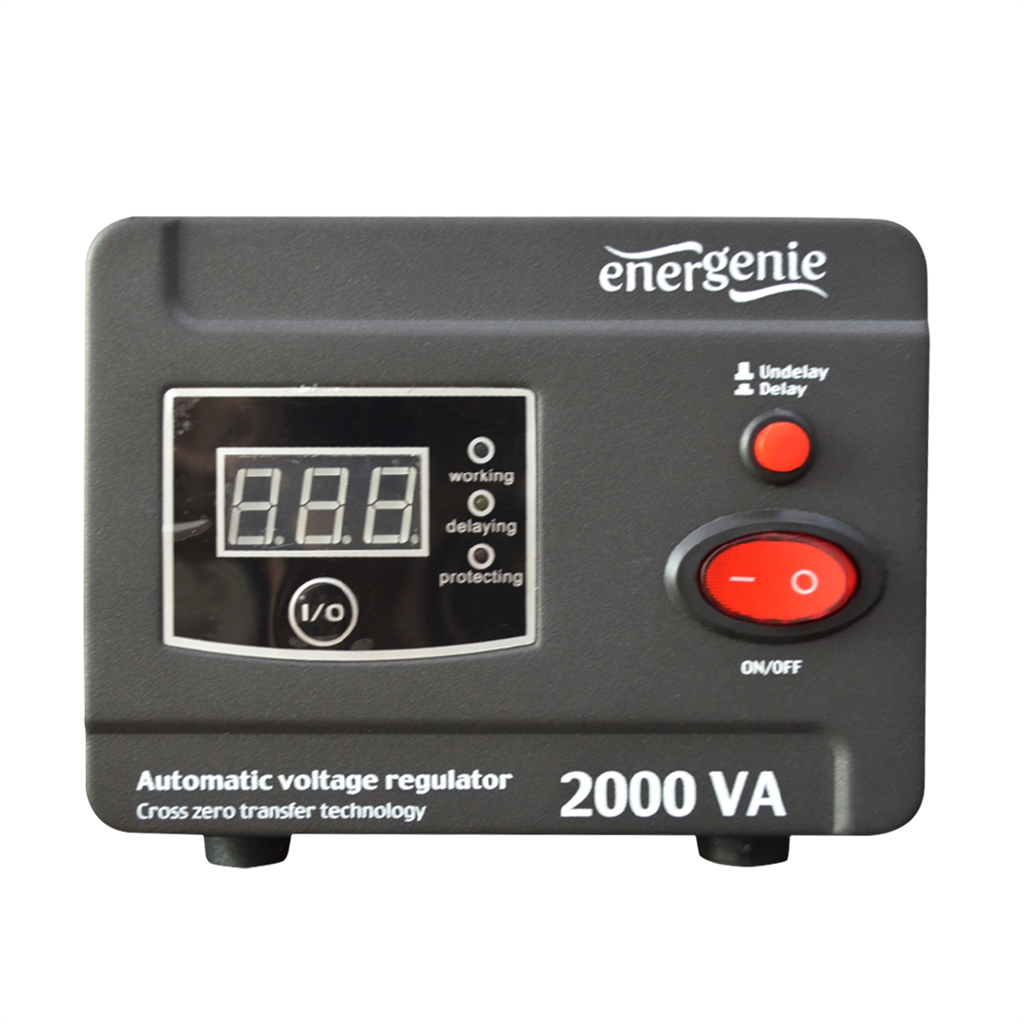 Стабілізатор EnerGenie EG-AVR-D2000-01 2000VA Стабілізатор EnerGenie EG-AVR-D2000-01 2000VA