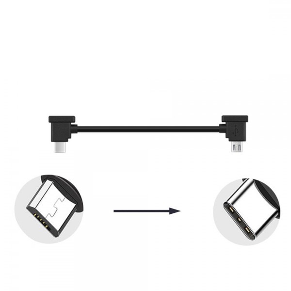 Кабель Goojodoq MicroUSB-Type-C PVC для пульта DJI Mavic 2 Pro/Pro / Platinum / Air / Mini/Mini SE / Zoom 0.3m Black (32866812366P30MT) Кабель Goojodoq MicroUSB-Type-C PVC для пульта DJI Mavic 2 Pro/Pro / Platinum / Air / Mini/Mini SE / Zoom 0.3m Black (32866812366P30MT)