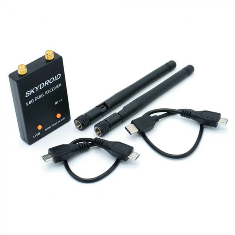 Приймач FPV радіо сигналу Skydroid 5.8G для Android Dual Black (1005005930052108DB) Приймач FPV радіо сигналу Skydroid 5.8G для Android Dual Black (1005005930052108DB)